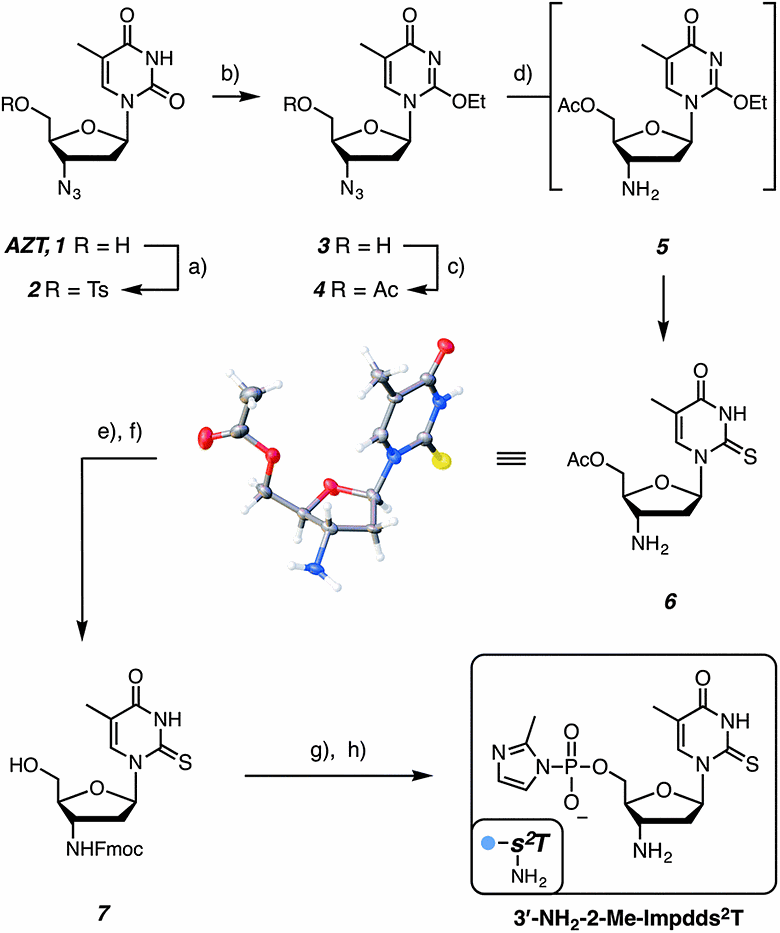 Synthesis of Activated 3′-amino-3′-deoxy-2-thio-thymidine, a Superior Substrate for the Nonenzymatic Copying of Nucleic Acid Templates