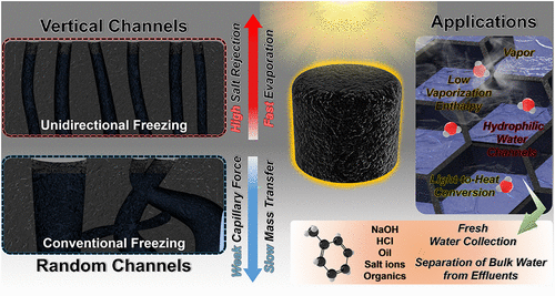 Biopolymer-induced Nanoarchitectured Superhydrophilic Carbon Aerogel with Efficient Transport Channel for Sustainable Water Purification